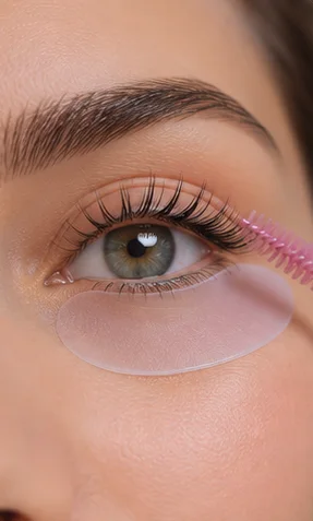 Laminazione ciglia con patch e scovolino