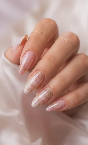 Nail art: manicure elegante con dettagli dorati