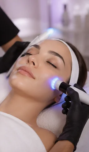 Trattamento viso con tecnologia LED